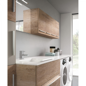 Floor-standing laundry cabinet with washer and dryer covers Store 14 Geromin