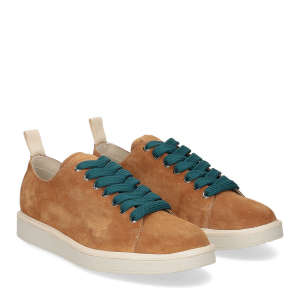 Panchic P01M Lace-up shoe suede biscuit petrol