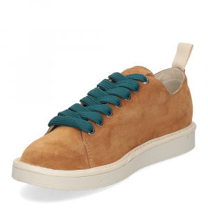 Panchic P01M Lace-up shoe suede biscuit petrol-4