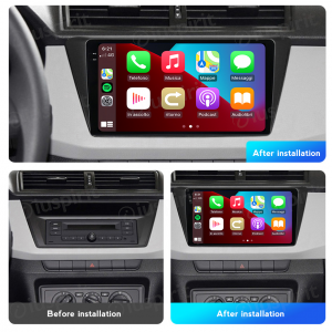 ANDROID autoradio navigatore per Skoda Fabia 2015-2019 CarPlay Android Auto GPS USB WI-FI Bluetooth 4G LTE