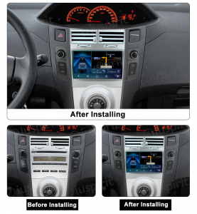 ANDROID autoradio navigatore per Toyota Yaris 2005-2011 CarPlay Android Auto GPS USB WI-FI Bluetooth 4G LTE