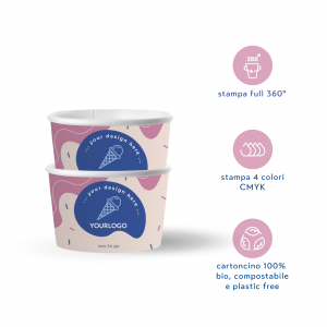 Coppette gelato personalizzate SMALL (4oz-115ml)