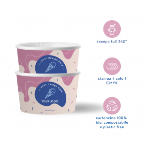 Coppette gelato personalizzate MEDIUM (6oz-180ml)