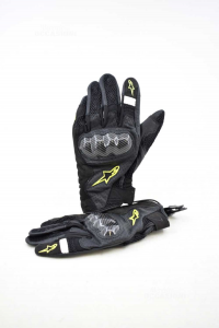 Motorcycle Gloves Alpinestars Boy Size M Black And Yellow Fluo