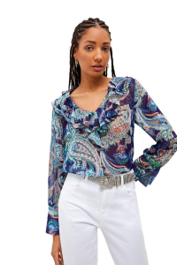 Blouse with Paisley Print