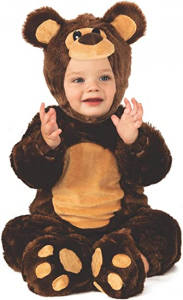 Costume Carnevale orsacchiotto Teddy colore marrone 1-2 anni