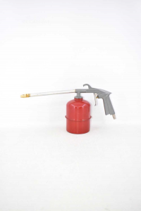 Gun Per Painting With Jar In Tin Red