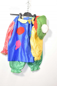 Costume As By Child Clown 3-4 Years