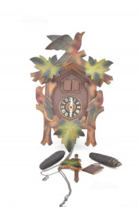 Wooden Clock Cucù Reuge Made In Germany Complete Of Weights And Accessories