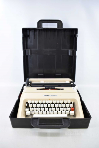 Typewriter Olivetti Letter 35 Color White Panna
