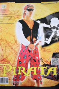 Costume Of Carnival Pirate Adult Size L Brown White