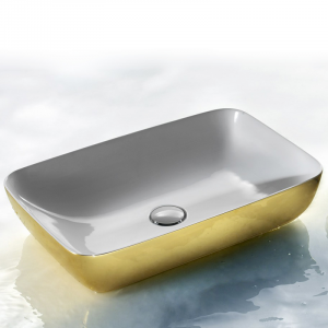 Gold countertop Washbasin Elite Rectangular AeT Italia