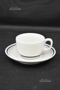 Set Teacups Tognana Line Blue 8 Pieces + Plates And Sugar Bowl