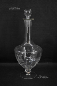 Glass Botle For Liquors Vintage 35 Cm With Lid