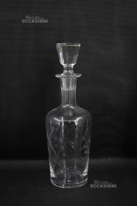 Glass Botle For Liquors Vintage 30 Cm With Lid