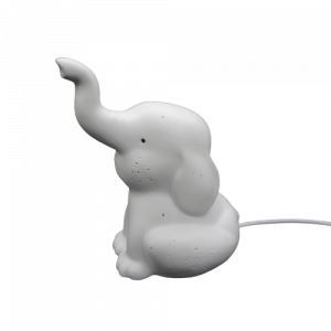 Mascagni lampada elefante in ceramica bianca
