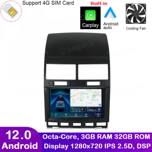 ANDROID autoradio navigatore per VW Touareg 2003-2012 CarPlay Android Auto GPS USB WI-FI Bluetooth 4G LTE