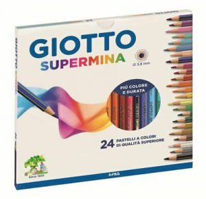 Giotto 282200 - Pastelli a Cera in Astuccio da 24 Colori