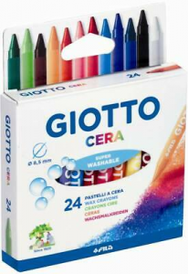 Giotto 282200  Pastelli A Cera In Astuccio Da 24 Colori