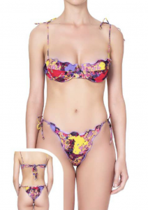 Bikini reggiseno e slip laccetti brasiliano regolabile frou frou Florish Effek