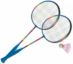 Sport One  Set Badminton Rainbow Racchette Spiaggia Volano