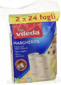 Vileda Margherita Ricambio Spazzola Con Fogli Adesivi Set 2 Rotoli White