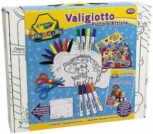Crayola Valigiotto Piccartista 7429 Kit Artista Colori Cera Pennarelli Stampini