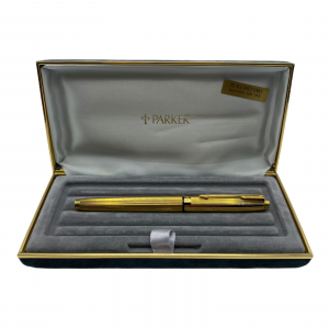 Parker 75 Penna Stilografica Gold 14K In Oro Vintage In Gift Box