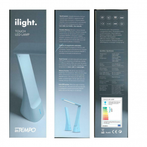 Intempo I-Light Lampada Da Tavolo Touch A Led Azzurro Blu 3 Funzioni Moderna