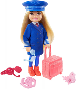 Barbie Playset con Bambola Bionda di Chelsea Pilota GTN90