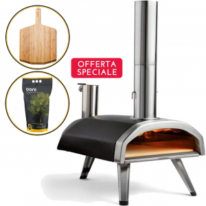 Forno per pizza da esterno multicombustibile (gas e pellet) - per pizze da  30 cm - con borsa per il trasporto