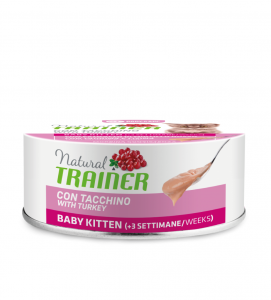 Trainer - Natural - Baby Kitten - Tacchino - 80g x 12 lattine