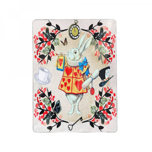 Cartello in metallo con Coniglio bianco di Alice 27.9x40.6 cm - C'era una volta