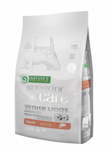 NATURE' S PROTECTION WHITE DOG GF SALMON ADULT SMALL BREED 1,5 KG