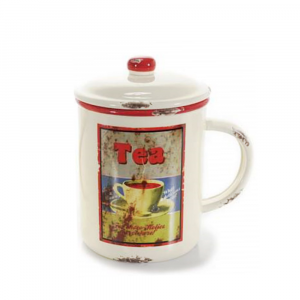 Barattolo Tea con manico e coperchio in ceramica 11x13 cm - C'era una volta