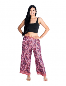 Pantalon large en soie indienne