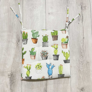 Cuscino per sedia Cactus in vasetti