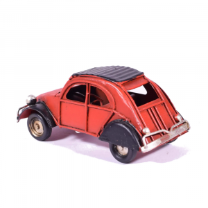 Auto Citroen 2CV rossa in metallo 11 cm - C'era una volta