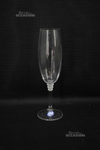 Copas Flut De Cristal Bohemia 6 Piezas H 22.5 Cm 190 Ml