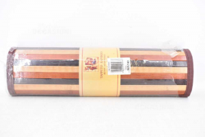 Tappeto Bamboo Antiscivolo Marrone 50x240 Cm Nuovo