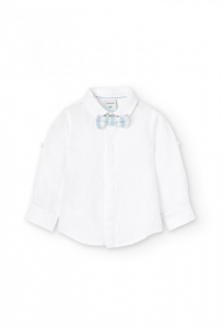 Camicia lino manica lunga per neonati