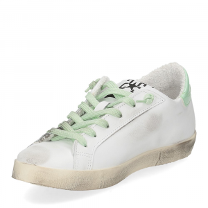 2Star Sneaker low bianco vernice verde-4