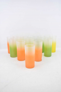 Bicchieri Da Bibita Colorati 11 Pezzi Arancione Verde Giallo