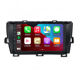 ANDROID autoradio navigatore per Toyota Prius 2009-2015 CarPlay Android Auto GPS USB WI-FI Bluetooth 4G LTE colore nero