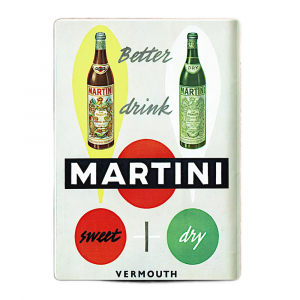 Cartello targa da parete in metallo Martini 