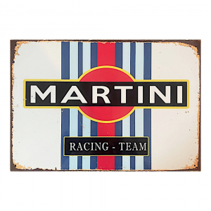 Cartello da parete in metallo Martini Racing Team 25.4x20.3 cm - C'era una volta