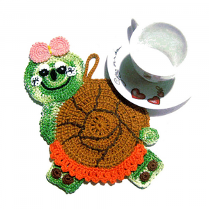 Presina lumaca colorata ad uncinetto 12x20.5 cm - Crochet by Patty
