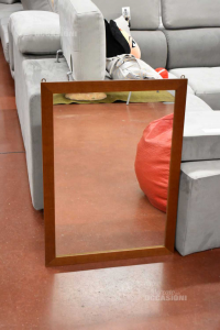 Mirror With Frame Wood 80x58 Cm