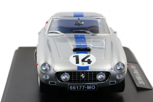 Ferrari 250 SWB Le Mans 1961 #14 Silver W Blue Stripe - 1/18 KK