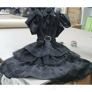 Costume Black Lady Mercoledi taglia S 6-7 anni